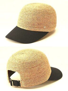 HELEN KAMINSKI Vivette Cap Hat Natural with Black Visor